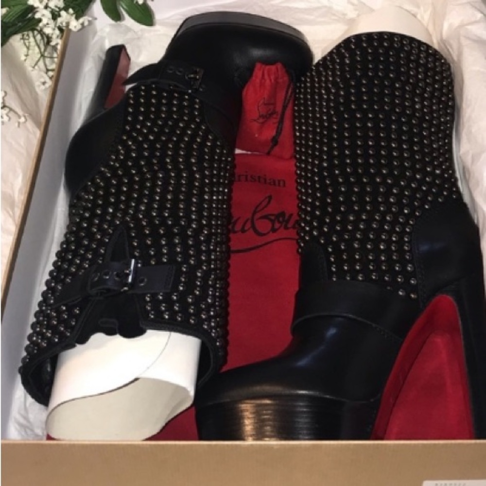 Christian Louboutin MARISA Black Leather Boots - Picture 8 of 10
